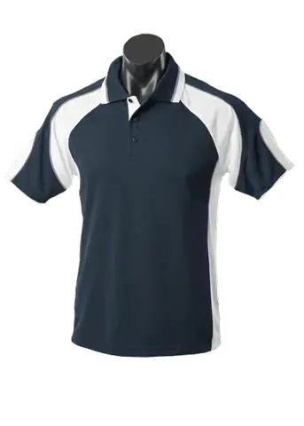 Aussie Pacific Men's Murray Polo Shirt 1300 Casual Wear Aussie Pacific Navy/White/Ashe S
